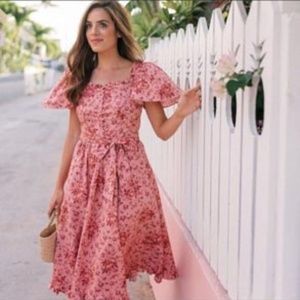 Gal Meets Glam Marianna Floral Print Dress